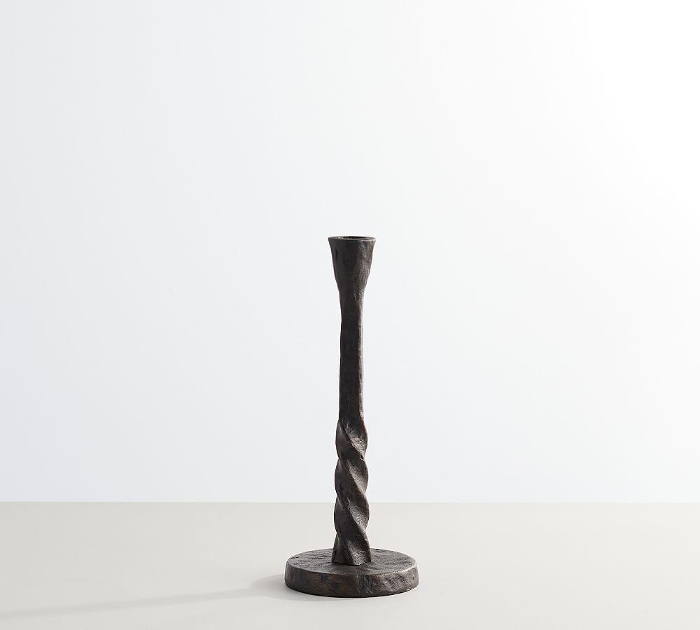 Easton Forged-Iron Taper Candleholder