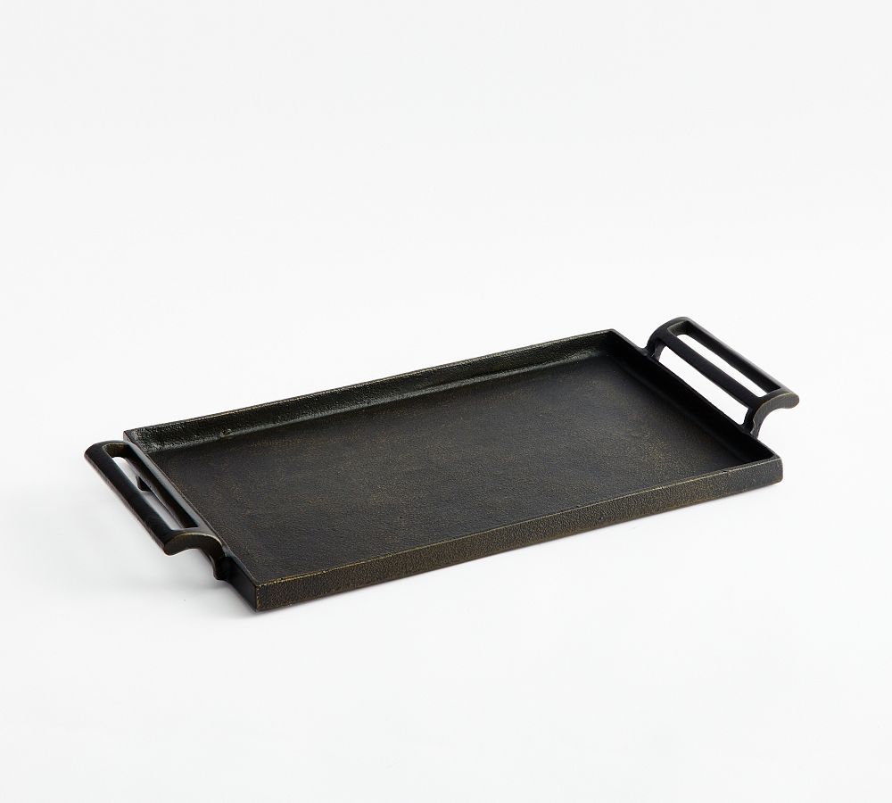 Antiqued Metal Decorative Trays