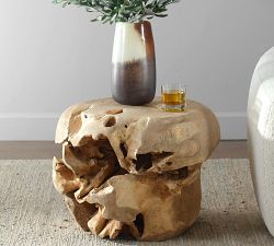 Martha Round Teak Side Table