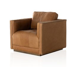 Phoebe Leather Swivel Chair
