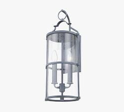 Brennon Outdoor Seeded Glass 2-Light Sconce (20&quot;)