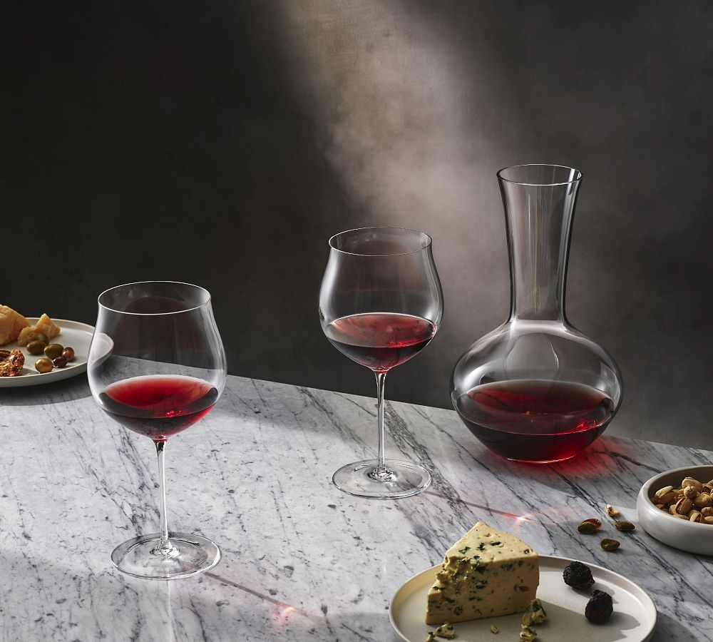 Enoteca Handcrafted Decanter and Wine Glasses, Set of 2