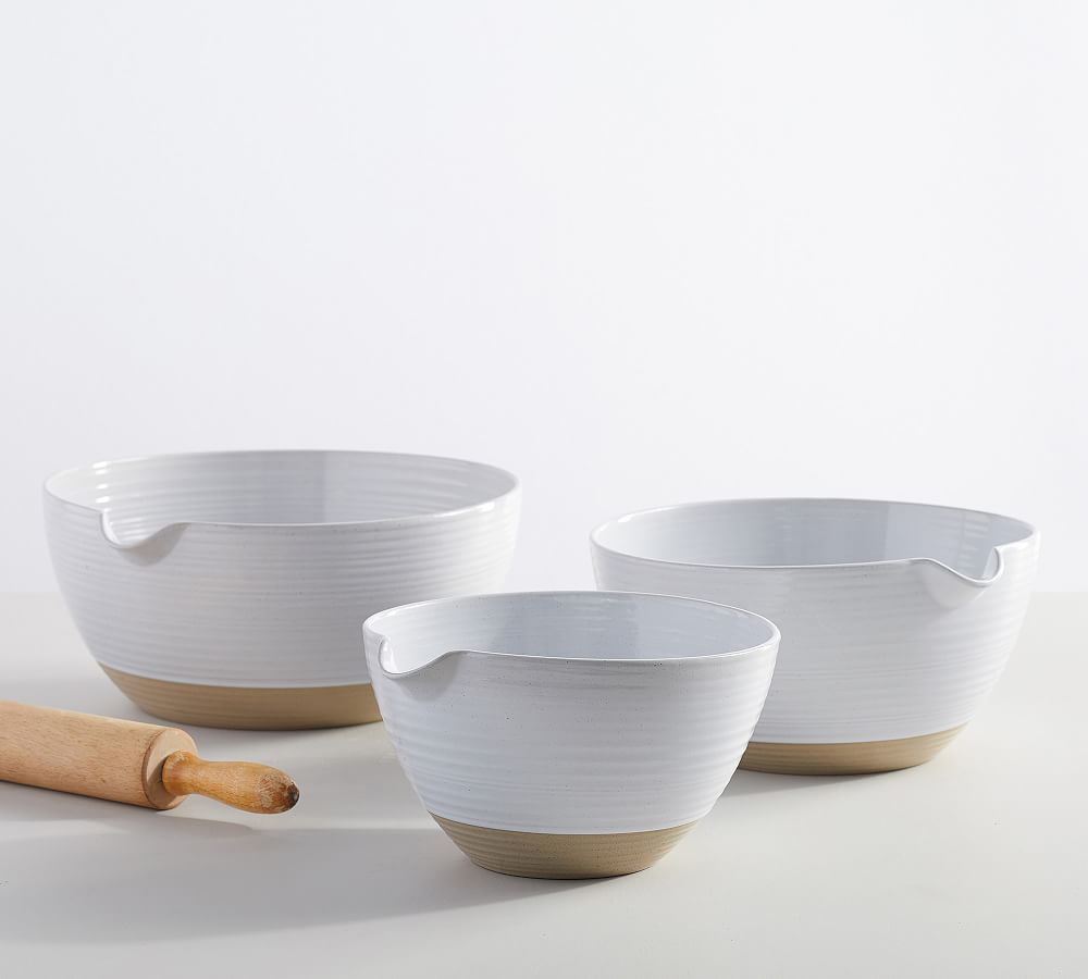 Open Box: Quinn Handcrafted Stoneware Mixing Bowls - Set of 3