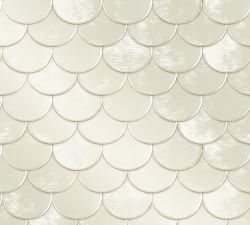 Scalloped Metallic Removable Wallpaper
