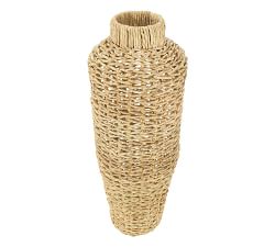Cecily Water Hyacinth and Rattan Open Woven Vases