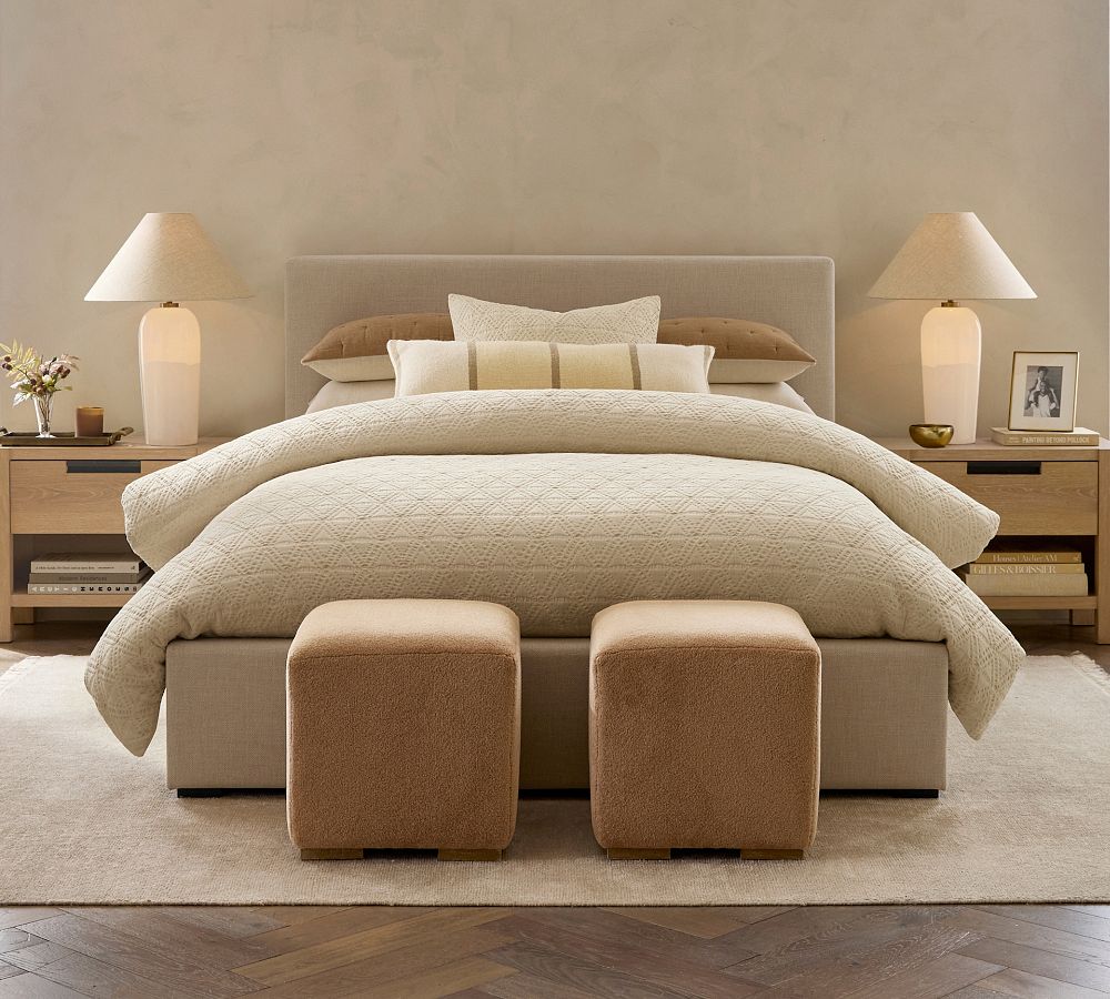 Diamond Matelasse Duvet Cover and 2 Shams (oatmeal color)