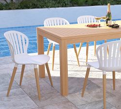 Saldano 7-Piece Teak Rectangular Dining Table Set