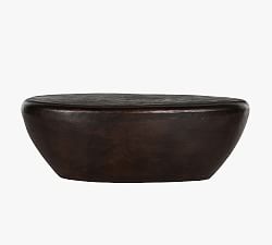 Afton 47&quot; Metal Oval Outdoor Coffee Table
