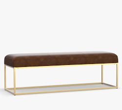 Millie Leather Rectangular Bench (54&quot;)