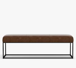 Millie Leather Rectangular Bench (54&quot;)