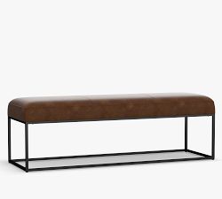 Millie Leather Rectangular Bench (54&quot;)