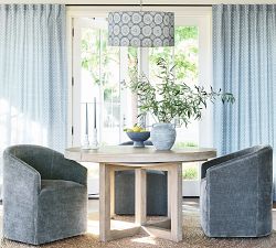 Kravet Medallion Linen Drum Pendant (24&quot;)