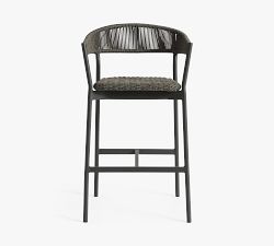 Elmore Metal &amp; Rope Outdoor Bar Stool