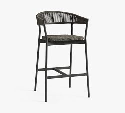 Elmore Metal &amp; Rope Outdoor Bar Stool