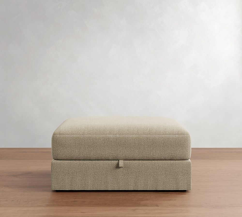 Big Sur Square Arm Slipcovered Sectional Storage Ottoman