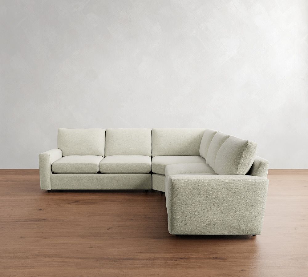 Pearce Modern Square Arm 3-Piece L-Shaped Sectional (118&quot;)