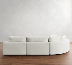 Dream Square Arm 4-Piece Curved Wedge Sectional (137&quot;)