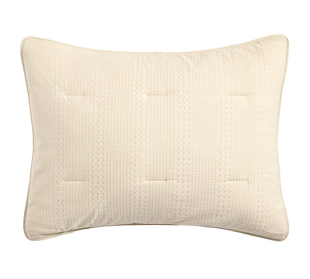 Honeycomb Cotton Comforter Sham - King Size - Color Oatmeal