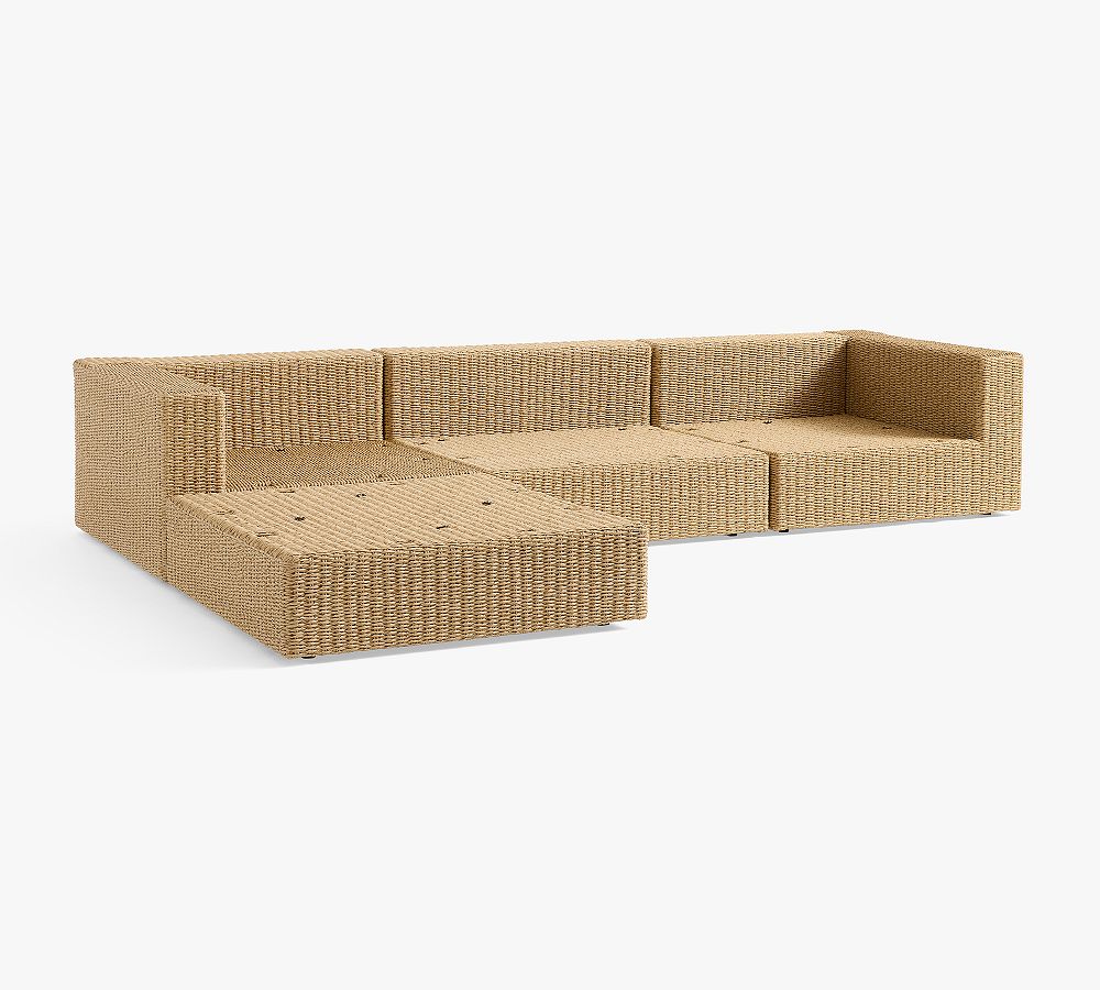 Kostas Wicker 4-Piece Outdoor Sectional (129") | Durable & Stylish