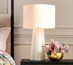 Bella Milk Glass Table Lamp (28&quot;)