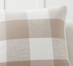 Bryce Sherpa Back Check Pillow Cover