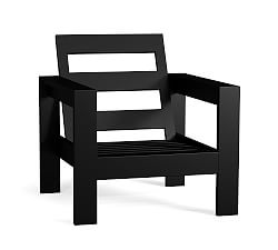 Malibu Metal Outdoor Lounge Chair Frame, Black