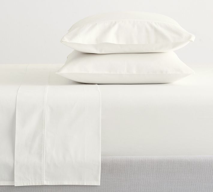 Pottery Barn King 400 TC Organic top Percale Sheet Set