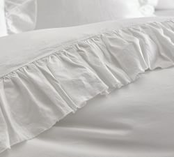 Belgian Flax Linen Fringe Ruffle Duvet Cover