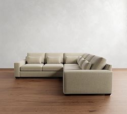 Big Sur Square Arm Deep Seat 3-Piece L-Shaped Sectional (120&quot;)