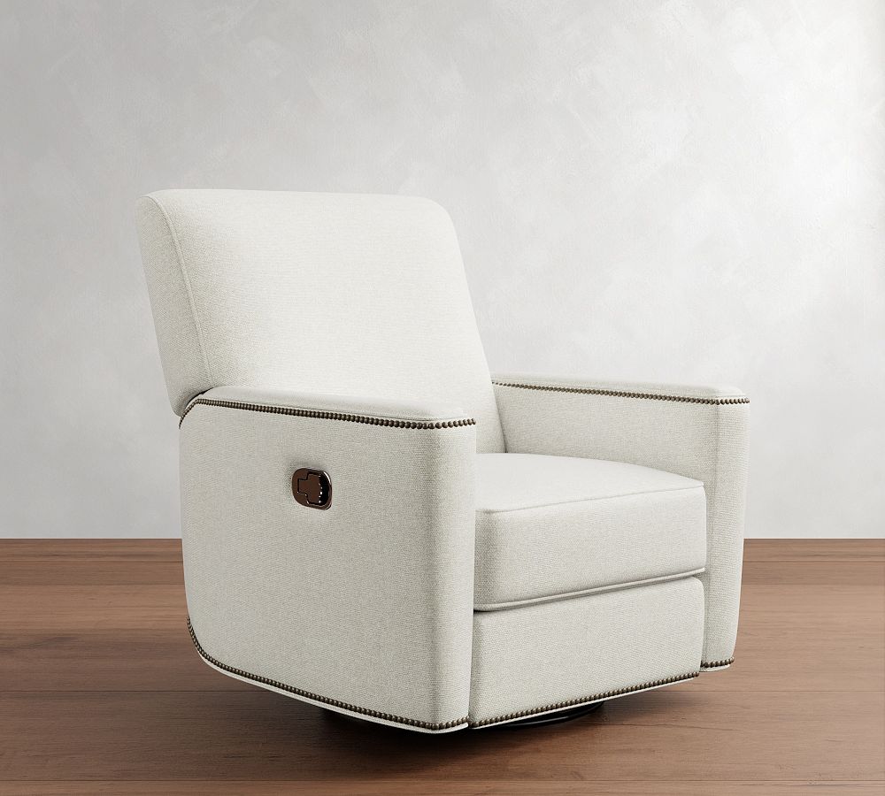 Irving Square Arm Manual &amp; Power Swivel Glider Recliner