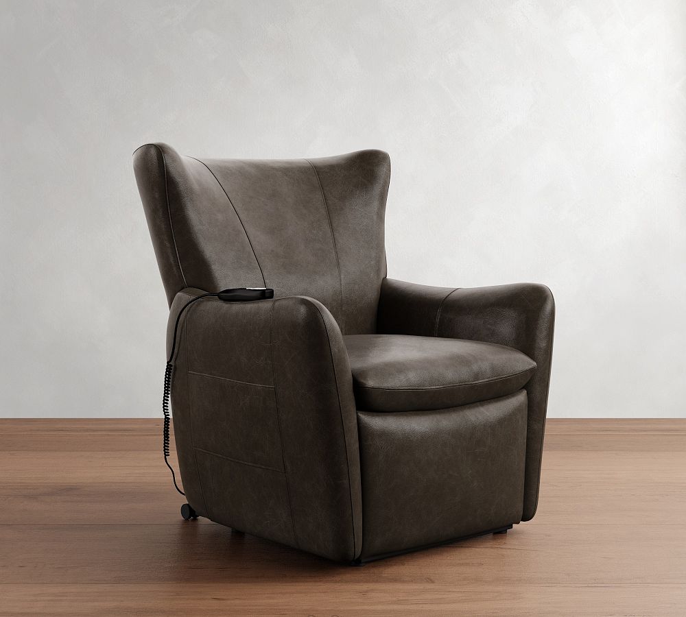 Wells Tightback Leather Power Lift Recliner