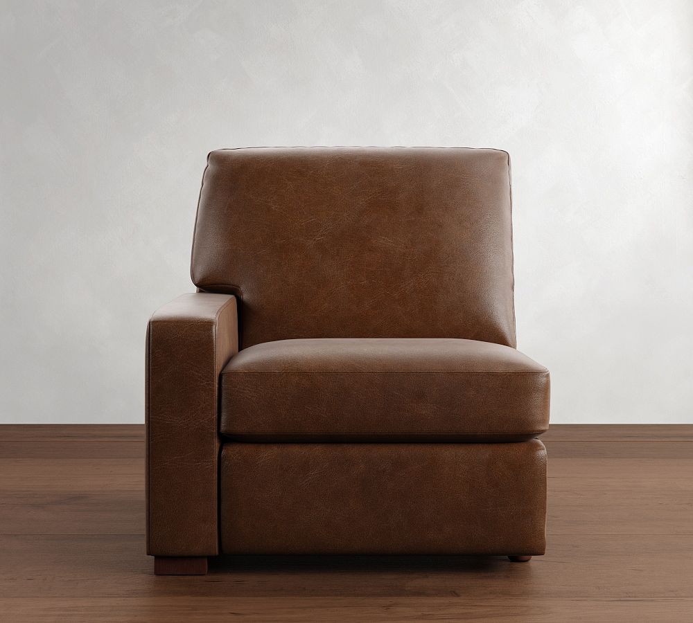 Build Your Own Turner Square Arm Leather Power Sectional