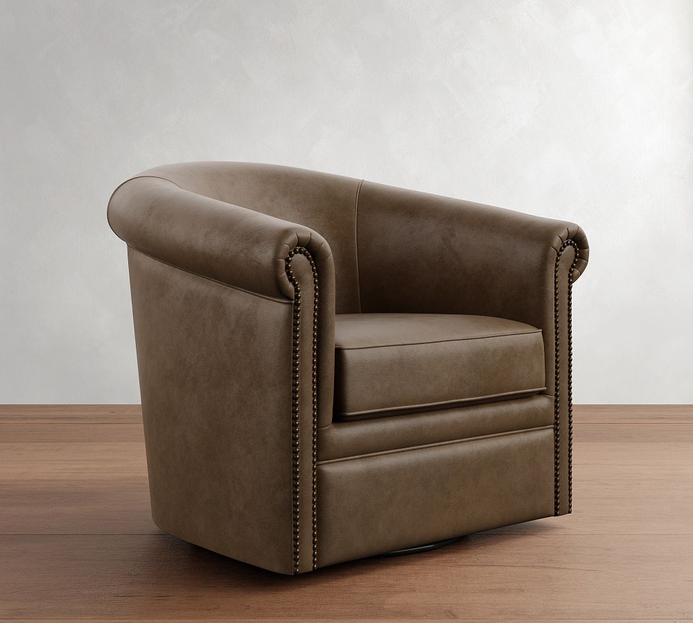 Cyrus Leather Swivel Chair