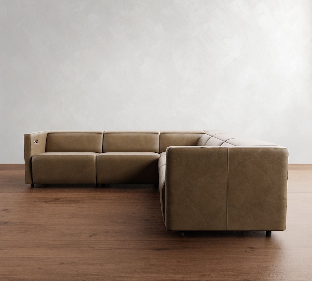 Tucker Leather Power Reclining L-Shaped Sectional (108&quot;)