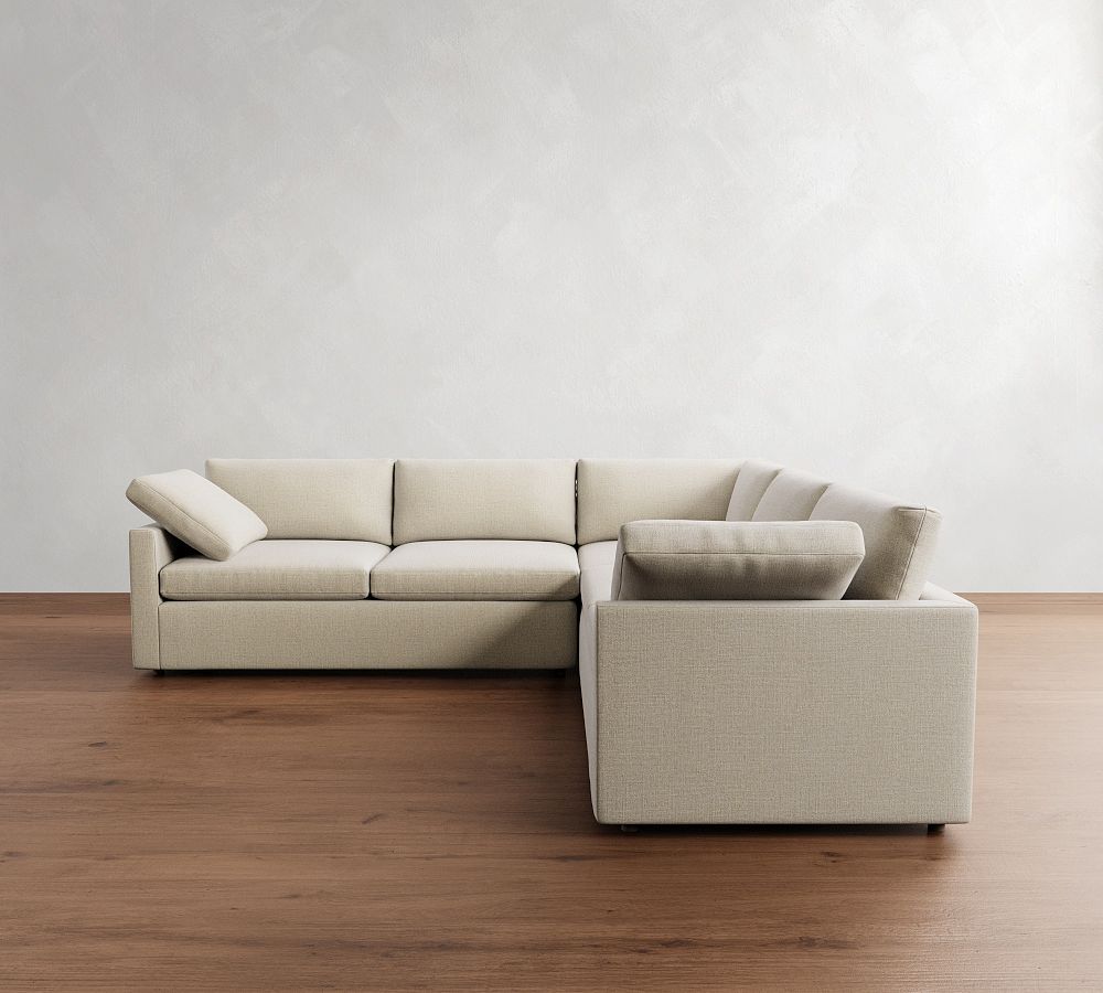 Dream Slim Arm 3-Piece L-Shaped Sectional (112&quot;)