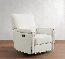 Irving Roll Arm Manual &amp; Power Swivel Glider Recliner