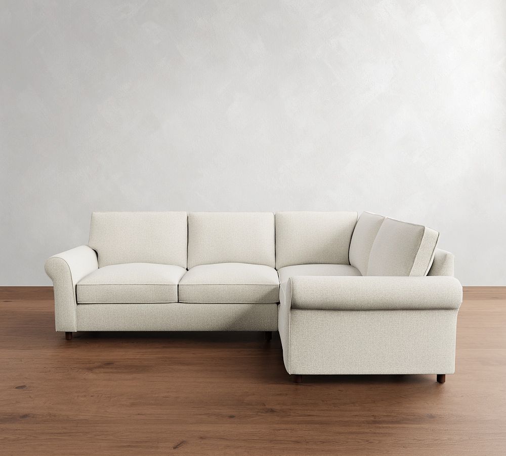 PB Comfort Roll Arm 3-Piece Sectional (108&quot;)