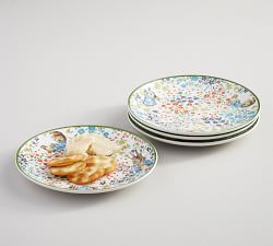 Peter Rabbit&#8482; Floral Stoneware Appetizer Plates - Set of 4