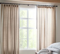 Custom Belgian Flax Linen Curtain - Dark Flax