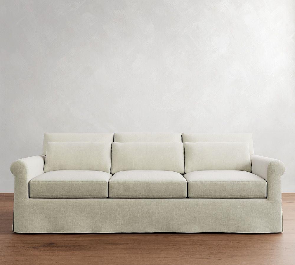 York Roll Arm Deep Seat Slipcovered Sofa (62&quot; - 111&quot;)