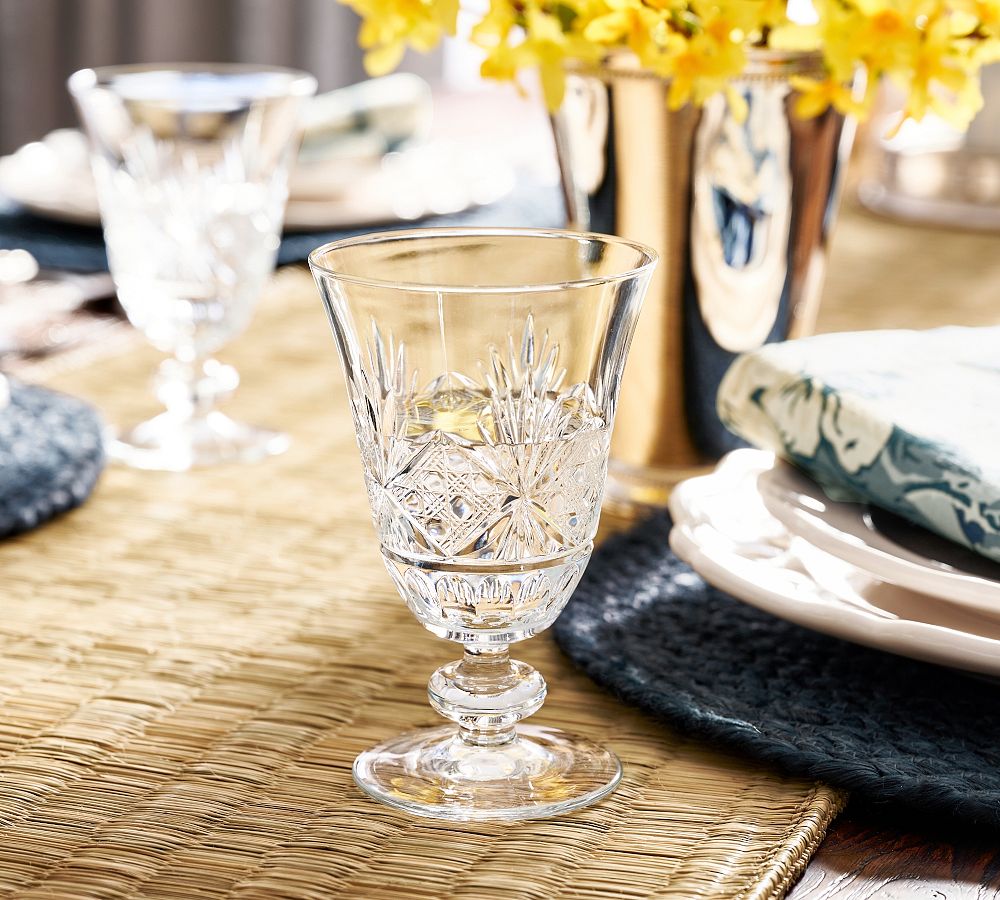 Antique Cut Glass Goblets - 4