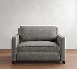 Cameron Square Arm Twin Sleeper Sofa with Memory Foam Mattress (54&quot;)