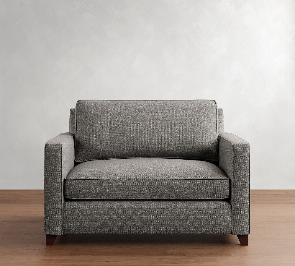 Cameron Square Arm Twin Sleeper Sofa with Memory Foam Mattress (54&quot;)