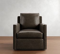 Duncan Leather Swivel Glider