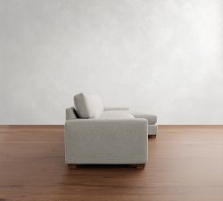 PB Comfort Modern Square Arm Chaise Sectional (100&quot;-126&quot;)