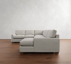 PB Comfort Modern Square Arm L-Shaped Chaise Sectional (134&quot;)