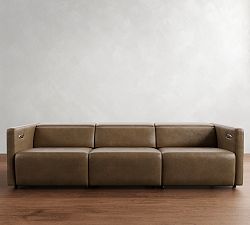 Tucker Leather Power Reclining Sofa (74&quot;&ndash;107&quot;)