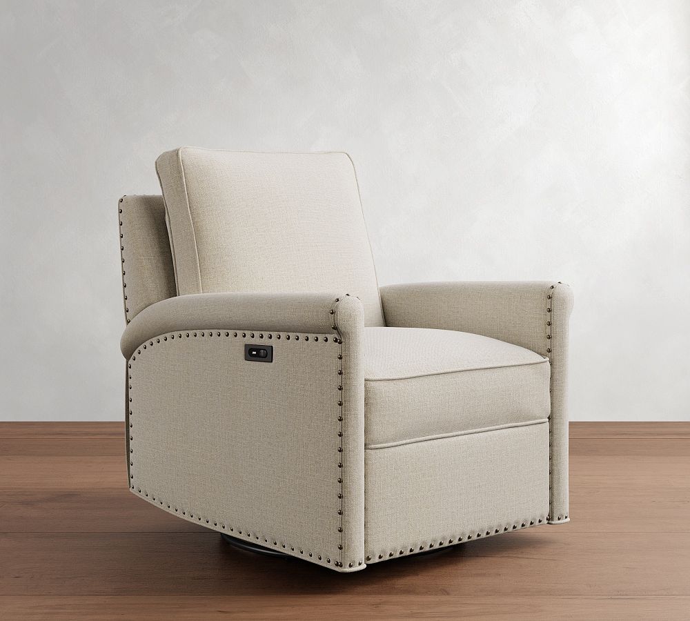 Tyler Roll Arm Manual &amp; Power Swivel Glider Recliner
