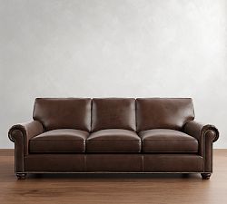 Webster Leather Sofa (74&quot;&ndash;95&quot;)