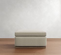 Dream Wide Arm Wood Base Ottoman